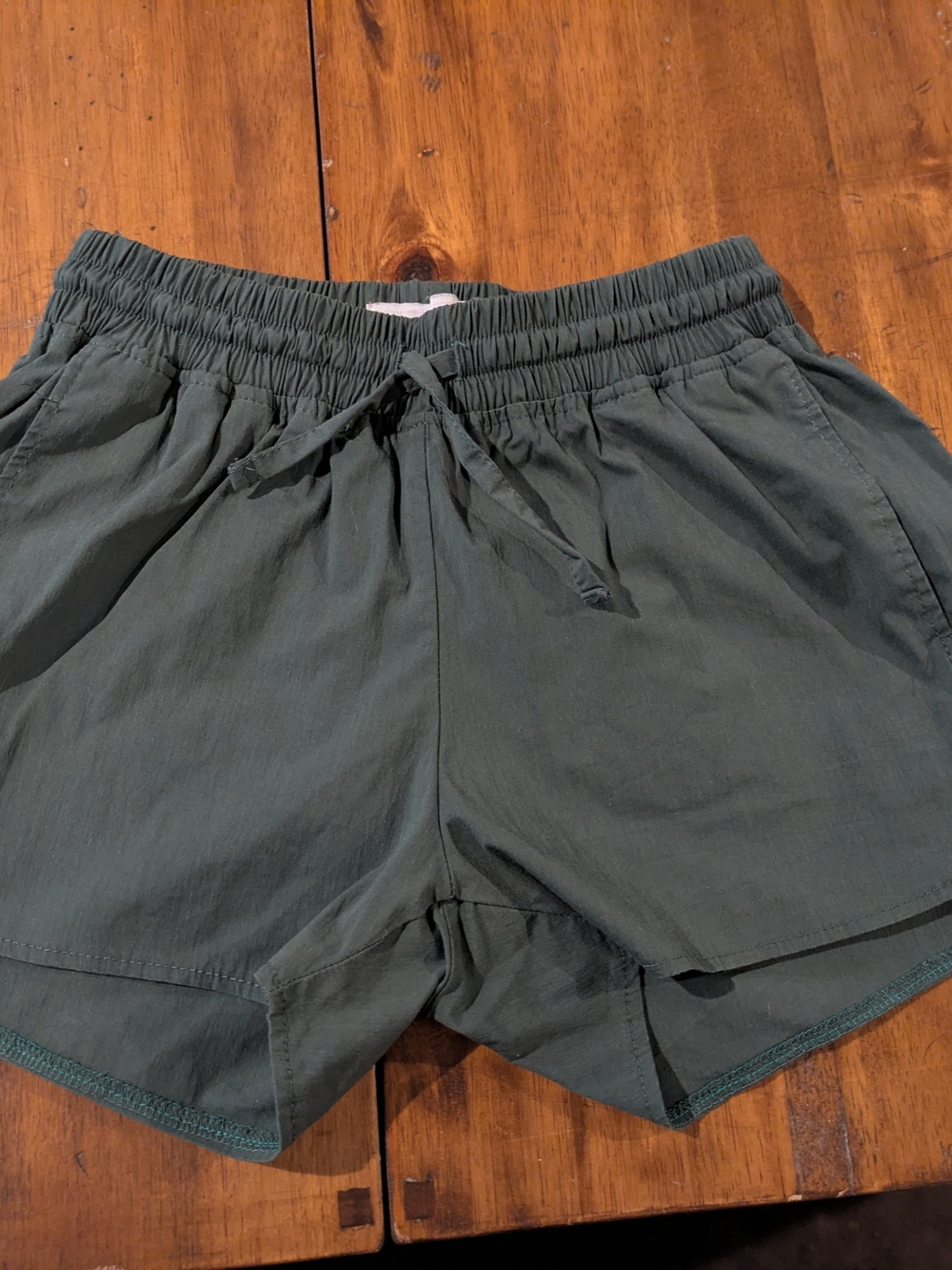 SweetHoney Green Elastic-Waist Girls Lined Shorts